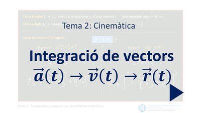 Tema 2: integració de vectors