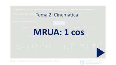 TEMA 2: MRUA 1 cos